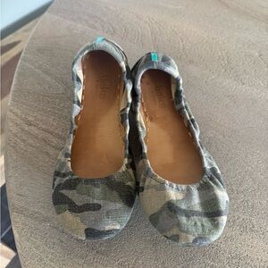 Tieks Camo Ballet Flats in Green and Brown
